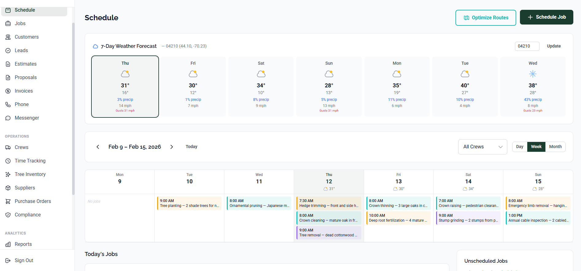 Scheduling & Calendar view