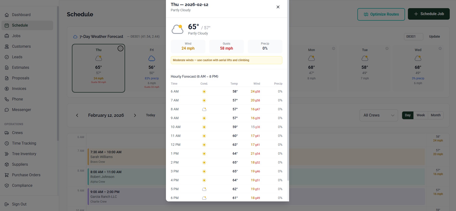 Weather & Safety view